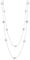 FULU AUTUMN Silver Layered Long Necklace for Women Pearl Crystal Sweater Strand Chain Necklaces Costume Jewellery Birthday Gifts(Metal)