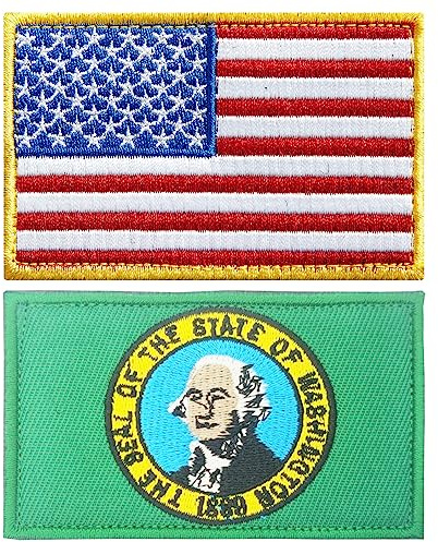 stidsds Toppa con bandiera americana, americana, americana, con bandiera di Washington, per vestiti, cappelli, zaini, decorazioni per orgoglio