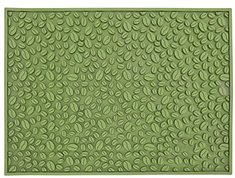 Tapis de bar en caoutchouc, tapis de bar en PVC Rectangle en caoutchouc | tapis de bar à bière | tapis de tasse de déversement | verre de cuisine, whisky, café(Vert)