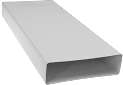 Vent Systems 204 x 60 mm 1m Lang Flachkanal Rechteckiger Rohrverbinder für die Rohrverbindung, Abluftkanal oder Zuluftkanal. Lüftungssystem, Heizen, Kühlen. 204 x 60 mm - 100 cm