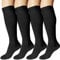 DDOBB 4 Paar Kompressionsstrümpfe Damen und Herren Stützstrümpfe Kompressionssocken Stützsocken Reisestrümpfe für Flug Sport Running Radsport(Schwarz*4, 3XL)