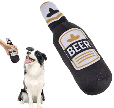 Hundespielzeug Quietschendes Plüsch Hundespielzeug Bierflasche Spielzeug, Kauspielzeug Für Hunde, Quietschendes Hundespielzeug Zähne Reinigung Hund Kauspielzeug Für Welpen, Kleine, Mittlere Große Hund