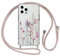 Yoedge Handyband Handyhülle für Apple iPhone 13 Pro 6,1 Hülle mit Band, Weiche Silikon TPU + PC Stoßfest Schutzhülle mit Kordel zum Umhängen, Durchsichtig Case mit Aesthetic Muster, Blumen 3