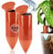 LIVONDO 2 X 530 ml, strumento per irrigare piante d'appartamento in terracotta, realizzato a mano, indicatore del livello dell'acqua, per piante da appartamento