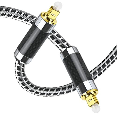 Uonlytech Optisches Audiokabel 1m Schwarz, Glasfaser, Male To Male
