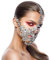 RVLAUGOAA Kristall Quaste Maskerade Maske Schleier Gesicht Kette Bauchtanz Schmuck Stirnband Kopf Kette für Bar Party Ball (Silber)