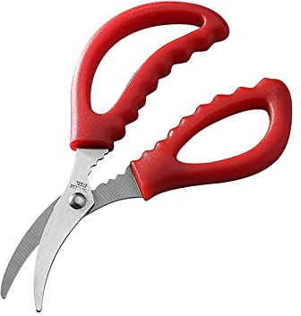 Craft Scissors Red Black Seafood Scissors Lobster Fish Prawn Peeler Shrimp Crab Seafood Scissors Shears Snip Shells Kitchen Tools Accessories Scissors