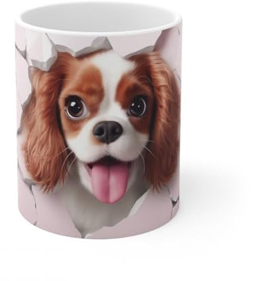 Jm-Déco Mug Chien - idée Cadeau original - Marrant Fun Sympa - Tasse en Céramique (Cavalier King Charles Spaniel)