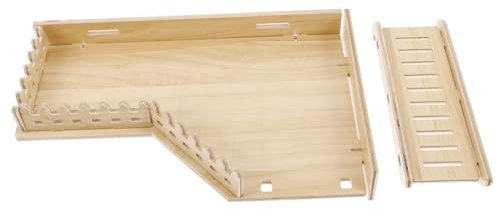 Beaupretty Rat Platform Dual-level Hamster Cage Accessory with Climbing Ladder for Pets to Exercise and Rest Aesthetics