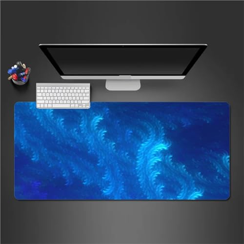 Texture Bleue Tapis de Souris 1200x600mm XXL Mousepad,Grand Tapis de Bureau,avec Base en Caoutchouc antidérapante résistant à l'eau Surface,Vitesse et la précision Améliorées pour Gamer