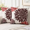 Jayusaror Kissenbezug 45x45 cm Rot Weiss Dahlien Sommer Sofakissen Herbst Deko Kissen Bezug Blumen Outdoor Kissenhülle für Couch Sofa Wohnzimmer Kissenbezüge, 2er Set