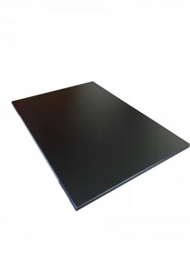 AKKE Tischplatte Möbelplatte Rechteckig Arbeitsplatte Schreibtischplatte Bürotischplatte für Schreibtisch Esstisch Wohnzimmertisch Schwarz 50x20 cm