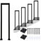 Treppengeländer Innen, Geländer treppe, Handlauf treppe, U Förmiger Geländer, Treppengeländer Außen, Handlauf Schwarz, TreppengeläNder für Balkone Flure (U-Schwarz, 90CM)