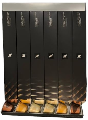 Baharmas Soporte de cápsulas para 6 cajas Nespresso, de acero inoxidable de lujo con superficies adhesivas, organizador de cápsulas de café minimalista que ahorra espacio para cocina