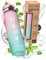 My Vesperbox Minny – Borraccia per bambini a prova di perdite, 750 ml, con cannuccia o colino, leggera borraccia in Tritan, senza BPA, per l'asilo, la scuola (rosa, turchese, 750 ml)