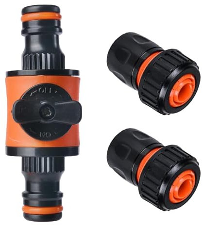 HAFRILY 3 Stück Gardena Schlauchanschluss 3/4 Zoll Verbinder Absperrhahn Schlauchverbinder für Schnelle Schlauchkupplung Garten Schlauchkupplung Schnellverbinder