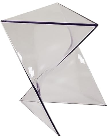 CMYAOYC Acryl Beistelltisch Couch, Stapelbarer Geometrischer Nachttisch, Couchtisch für Kleine Räume, Wohnzimmer, Schlafzimmer(Clear)