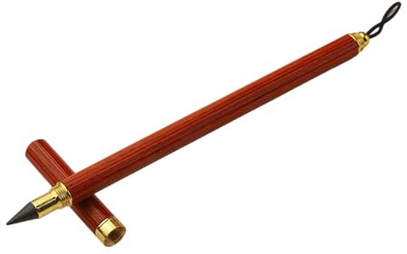 Penna Everlasting in legno, ricaricabile, senza inchiostro, senza affilatura, matita per schizzi per bambini, studenti, scrittura e disegno, eterna, con gomma, matita sostituibile, in metallo, senza