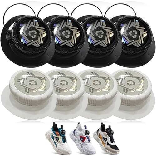 YUNYU 8 hebillas giratorias para zapatos, cordones automáticos para liberación rápida sin atar, ajuste perfecto para zapatos deportivos, zapatos de cuero, zapatos casuales, zapatos de trabajo