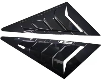 Triangle Avant Fenêtre Persienne Volet Latéral Stores Couverture pour Civic Sedan 8ème 2006-2010 Pare-Soleil fenêtre(Noir Brillant)