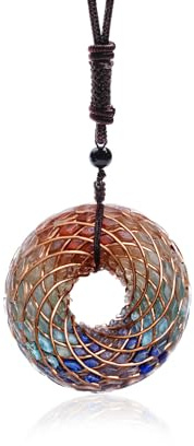 Tan Ran Coil & Orgone Pendant Necklace for Meditation, Reiki Energy Necklace, Chakra Balancing, Spiritual Protection