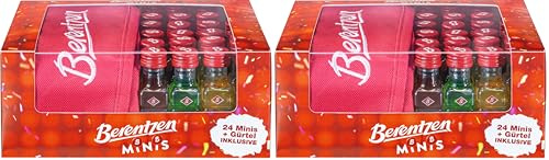 Berentzen Minis mit Gürtel | PET | 24 x 0,02 L | 16,5% vol. (Packung mit 2)