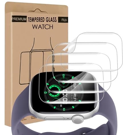 Cable Leader Schutzfolie für Panzerglas für Apple Watch Series 11 46mm, | 4 Stück Weiches TPU Kratzfest Schutzglas, Blasenfreie, Sensitive Touch, Ultra-Klar Apple Watch 11 46mm Displayschutzfolie