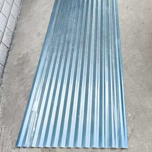 Transparent Wellplatten, Tageslichtplatten Wetterfest Wellbahn 1mm Dachbleche, Sonnenscheinplatte for Carport-Gewächshaus(4 PCS,0.9x0.8m/2.95x2.62ft)