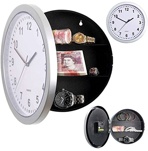 Secret Wall Clock with Safe Compartments Discreet Hiding Place Money Secure Box