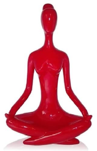 Kreative und abstrakte Schönheits-Yoga-Figuren und Figuren, Yoga-Mädchen/Frauen-Statuen, Skulpturen, moderne Schreibtisch-Dekoration, 35,1 cm hoch