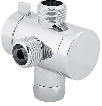 Válvula de desviador de Ducha, desviador de Agua Válvula de La Cabeza de Ducha Cuarto de Baño Fregadero Ajustable Grifo Divisor de 3 Vías Fácil de Instalar Adaptador de Conector Inicio Baño Grifería