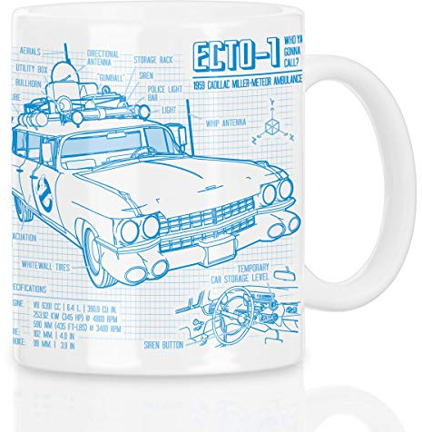 style3 ECTO-1 Blaupause Motivtasse geisterjäger