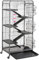 Yaheetech Grande Cage Rongeur Cages Hamster Cages pour Cochon d'Inde/Furets/écureuils/Chinchilla/Rat Domestique/Gerbille - 6 Niveaux 64 x 44 x 131 cm Noir