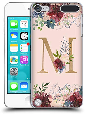 Head Case Designs Offizielle Nature Magick Buchstabe M Monogramm Blumen Rosa Gold 1 Harte Rueckseiten Handyhülle Hülle Huelle kompatibel mit Apple iPod Touch 5G 5th Gen