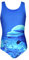 Aquarti Mädchen Badeanzug mit Ringerrücken Print, Farbe: Delphin/Blau, Größe: 134