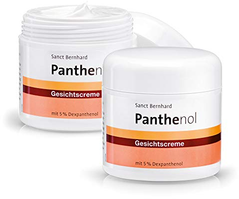 Sanct Bernhard Panthenol Gesichtscreme mit 5% Dexpanthenol | Parfumfrei, ohne Farb- & Konservierungsstoffe | 2x100ml