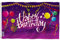 Anley Fly Breeze 3x5 Foot Happy Birthday Flag - Vivid Color and Fade Proof - Canvas Header and Double Stitched - Birthday Celebration Flags Polyester with Brass Grommets 3 X 5 Ft