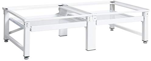 Tidyard Doppel Untergestell für Waschmaschine und Trockner Sockel Podest Unterbau Erhöhung, 124 x 61,5 x 37,5 cm