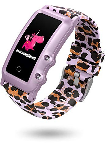 BIGCHINAMALL Reloj Inteligente Niño,Niña Pulsera Actividad Inteligente Reloj Digital de Deportivo Monitores Smartwatch Niños Pulsometro (Painted Purple)