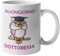 Festival dei Gufi - Tazza per Dottoressa con Originale Gufetta Laureata Portafortuna da caffè e Colazione da Regalare per Festa di Laurea con la scritta BUONGIORNO Dottoressa - Ceramica 350 ml