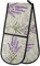Moyyo Oven Glove Vintage Lavender Double Oven Glove Heat Resistant Kitchen Oven Mitt with Soft Quilted Cotton Lining Filling Pot Holders for Basking Cooking Pizza Microwave