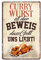Currywurst Blechschild - lustiges Metallschild mit witzigen Spruch für Fans dieser Wurst Spezialität - Retro Deko Schild für Küche Imbiss Man Cave - Geschenkidee für Curry Wurst Fans - 20x30cm