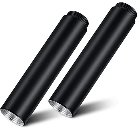 YOUSHARES Mikrofonständer-Verlängerung, 1,6 cm Buchse auf 1,6 cm Stecker, Mikrofonverlängerungsrohr für Schreibtischständer (8 cm), 2 Stück