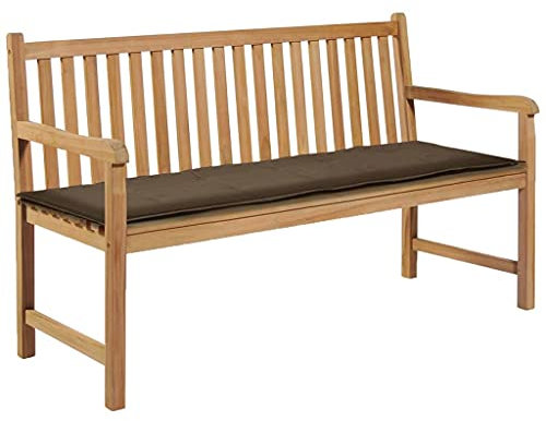 Leepesx Gartenbank-Auflage, Holzbank, Garten Bank, Outer Banks, Friesenbank, Gartenmöbel, Parkbank, Sitzbank, Bänke & Eckbankgruppen, Taupe 150x50x3 cm