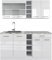 Vicco Singleküche R-Line, Weiß Hochglanz/Weiß, 160 cm ohne Arbeitsplatte