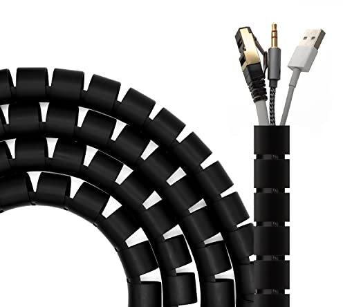 AISENS Organizador De Cable En Espiral 25mm. Negro. 3.0 m