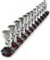CROM Universal Flex Socket Set - 1/4 Inch Drive 6-Point 12-Piece Swivel Socket Set from 5mm to 15mm Metric - Swivel Joint for Easier Access to Tight Spaces - Aluminum Storage Rail Included