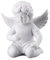 Rosenthal Engel mit Blumenkranz, 8,7 x 6,8 x H 10,2 cm, Porzellan Weiss-matt, inkl. Geschenkbox