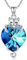 Odinstone Katze Kette Damen Katze Anhänger 925 Sterling Silber Katze Halskette mit blauem Kristall Schmuck Geschenke für Frauen Mädchen