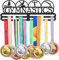 SUPERDANT Espositore per Medaglie da Ginnastica Maschile Espositore per Medaglie 2 File 8 Ganci Sportive Espositore da Parete in Ferro Ganci Medaglie Porta Trofeo Premi Porta Nastro Sportivo